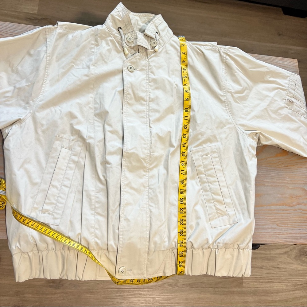 London Fog Bomber Jacket size Large in neutral beige - Picture 9 of 10